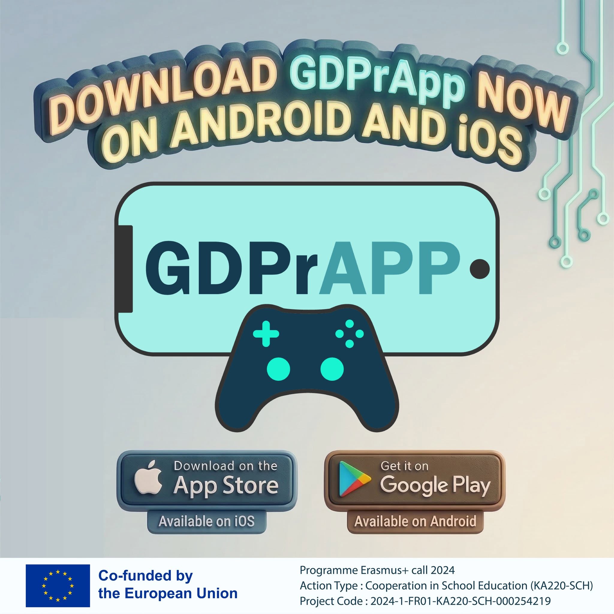 GDPrAPP mobile game download announcement
