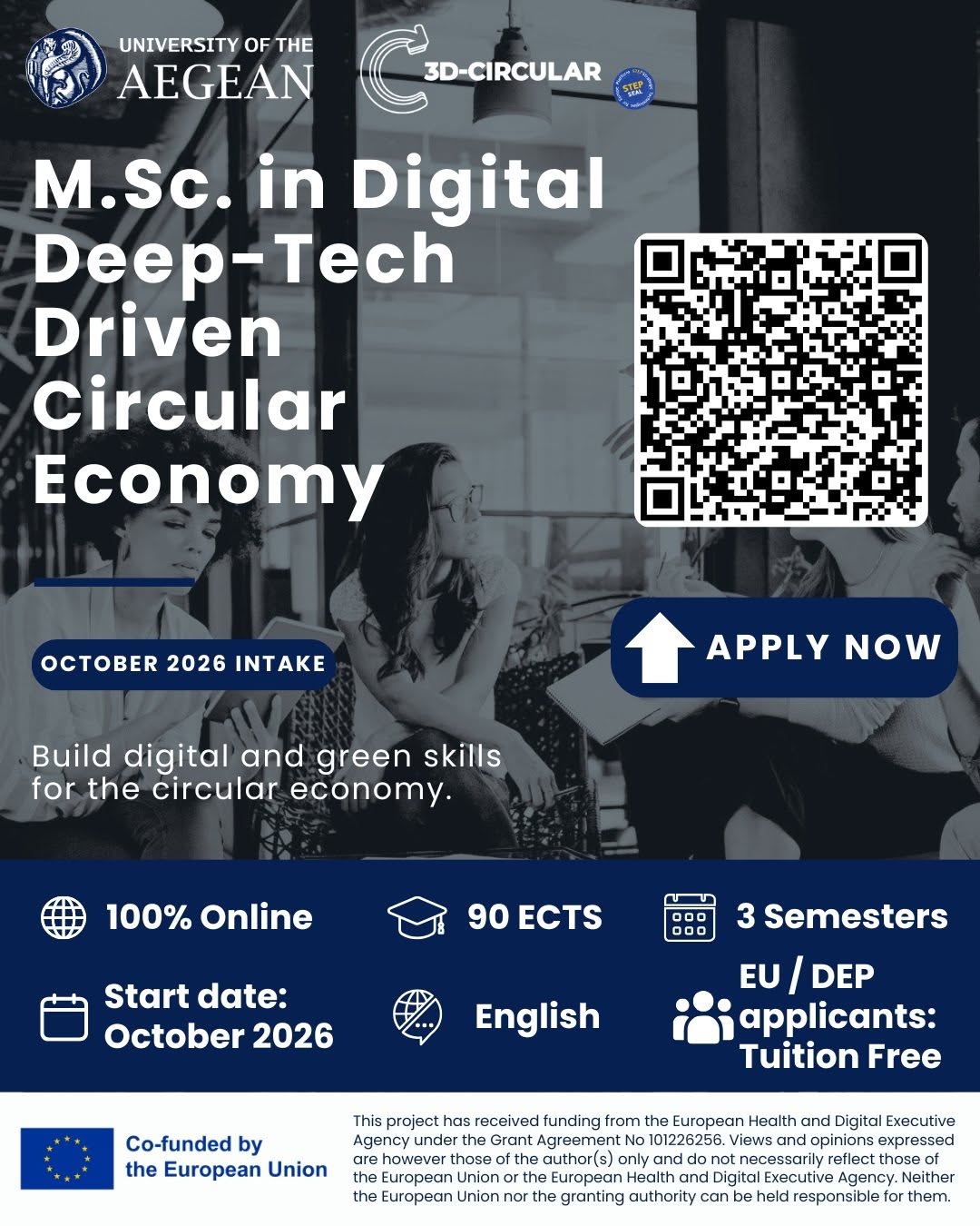 Applications open for the M.Sc. in Digital Deep-Tech Driven Circular Economy